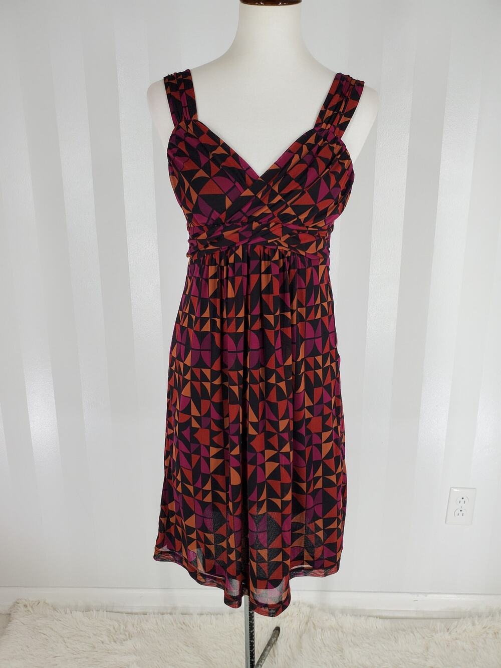 Apt. 9 Geometric Print Sleeveless Dress Sz S